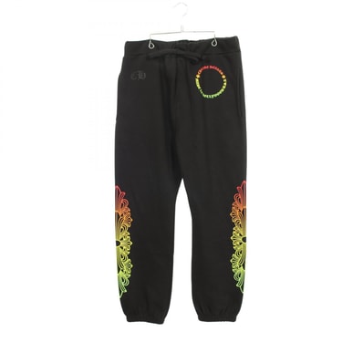 クロムハーツ CHROME HEARTS グラデーション サークルロゴ パンツ 衣料品 ボトムス コットン メンズ ブラック系 / マルチカラー 【中古】
