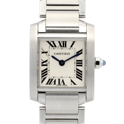 カルティエ CARTIER タンクフランセーズ SM 腕時計 時計 ステンレススチール レディース シルバー系 W51008Q3 【中古】