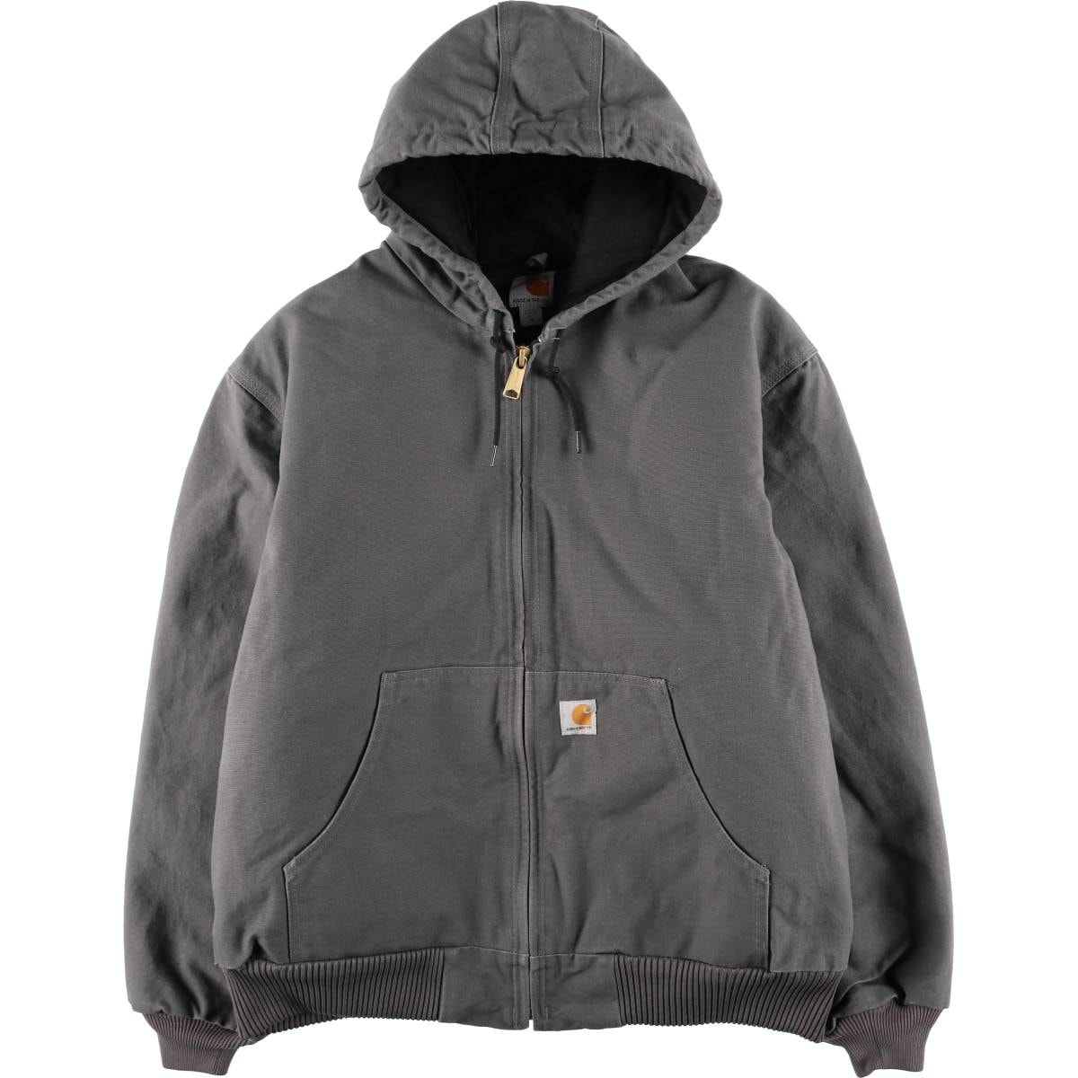 古着 カーハート Carhartt アクティブジャケット 中綿入り ダックフルジップパーカー USA製 メンズXL相当/eaa495311