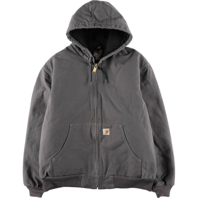 古着 カーハート Carhartt アクティブジャケット 中綿入り ダックフルジップパーカー USA製 メンズXL相当/eaa495311