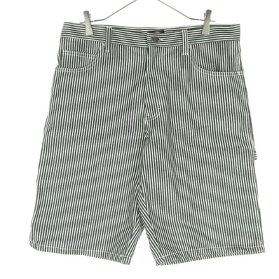 美品 Dickies ディッキーズ ストライプ柄 ハーフパンツ M ブラック系