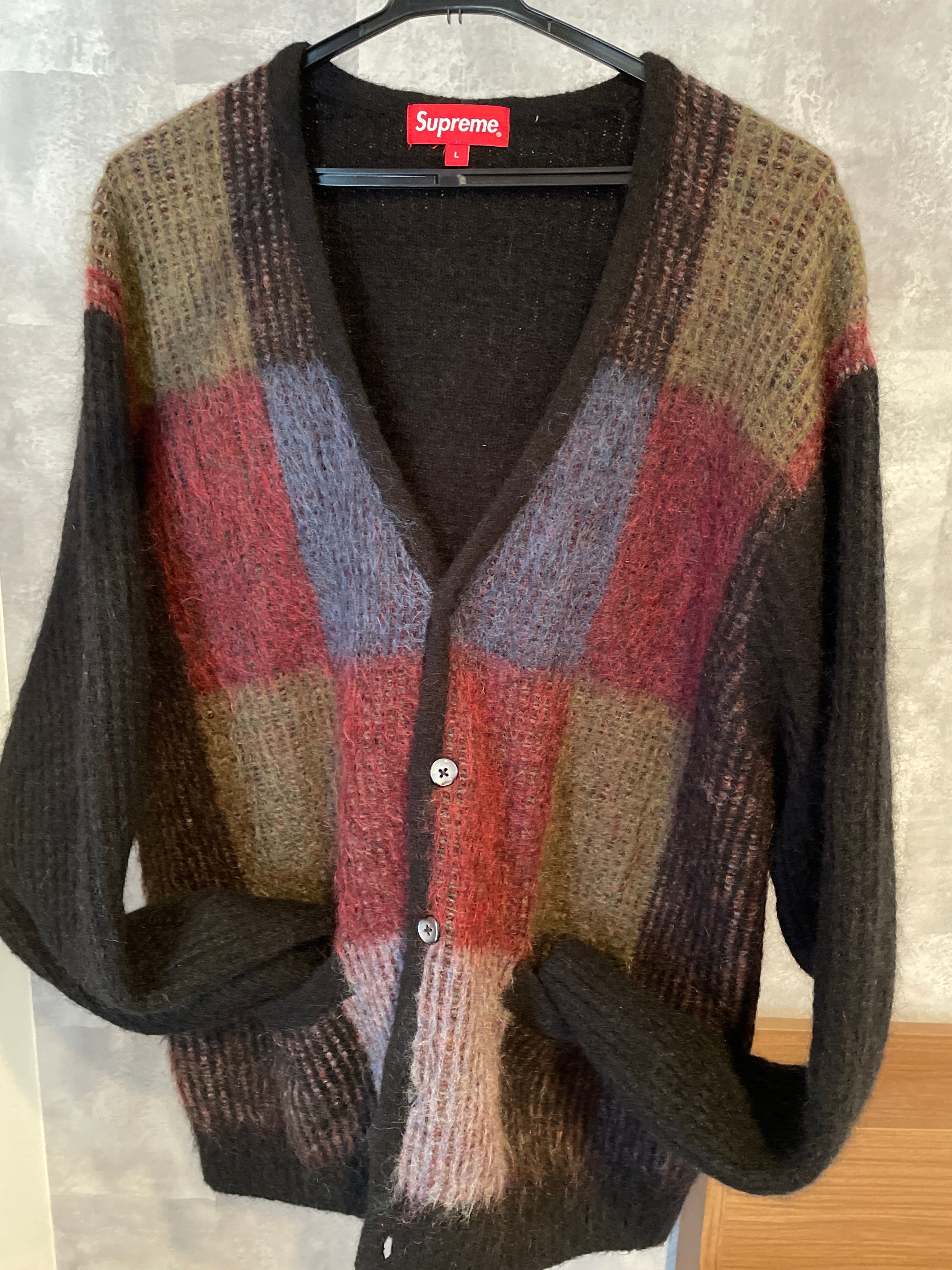 Supreme Brushed Grid Cardigan "Black"