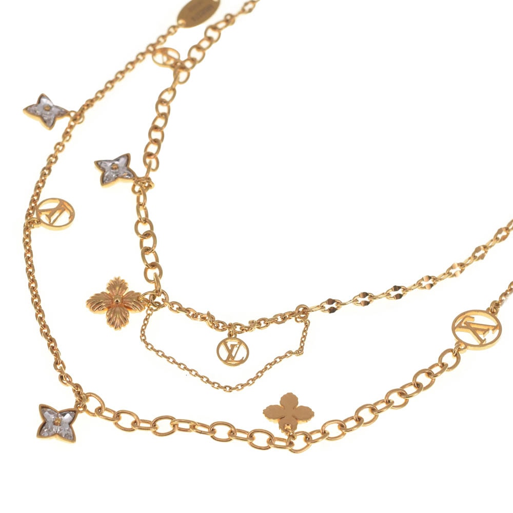 ルイ・ヴィトン LOUIS VUITTON M68374 ネックレス コリエ・ブルーミング ストラス GP レディース S#140462
