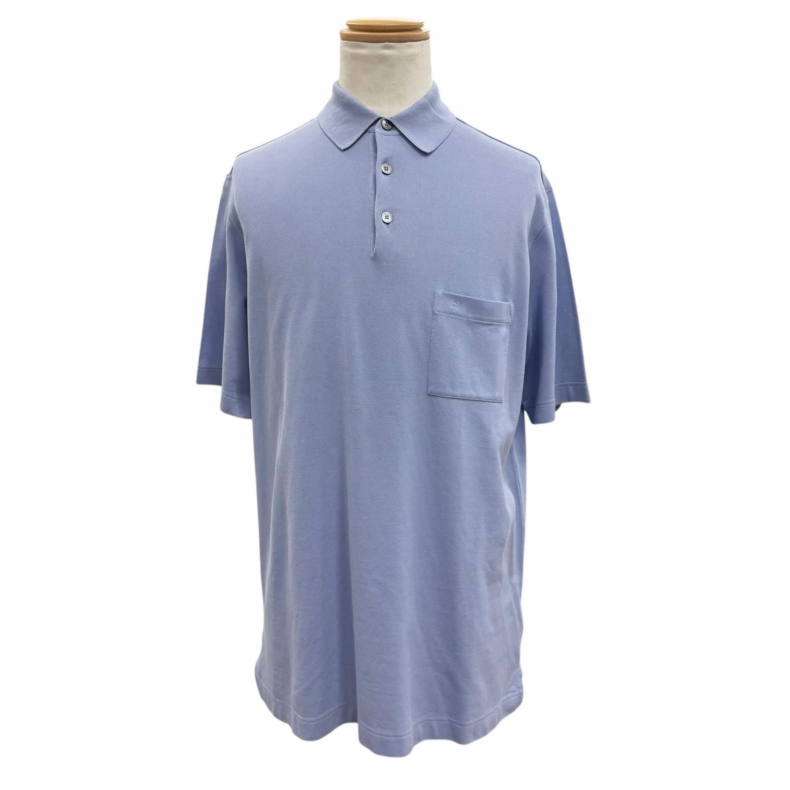 極美品 エルメス 半袖ポロシャツ パープル メンズ XL