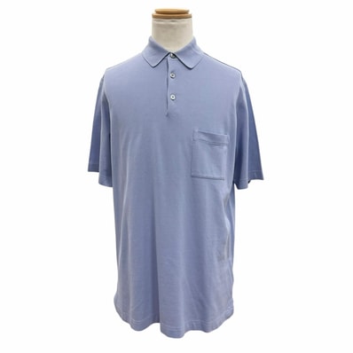 極美品 エルメス 半袖ポロシャツ パープル メンズ XL