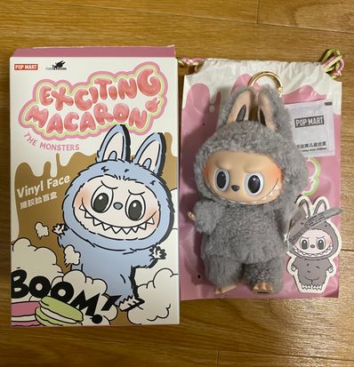 POP MART THE MONSTERS (LABUBU) Exciting Macaron Plush Series SESAME BEAN