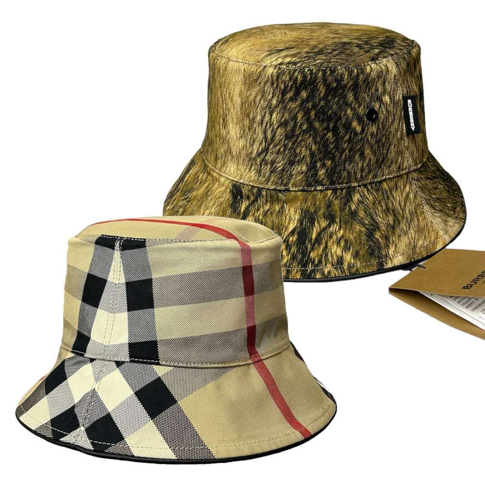 Burberry リバーシブル チェック ロゴ バケットハット