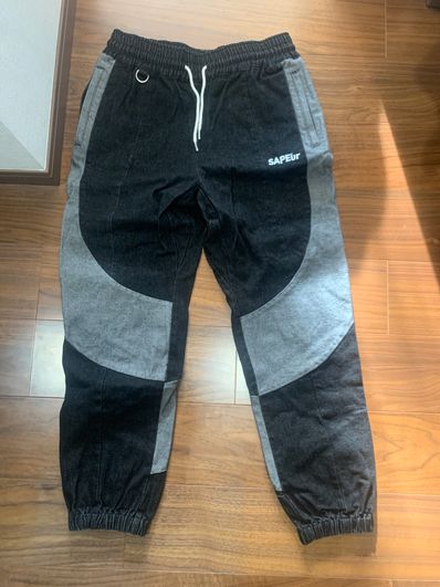 SAPEur DENIM TRACK PANTS "Black"