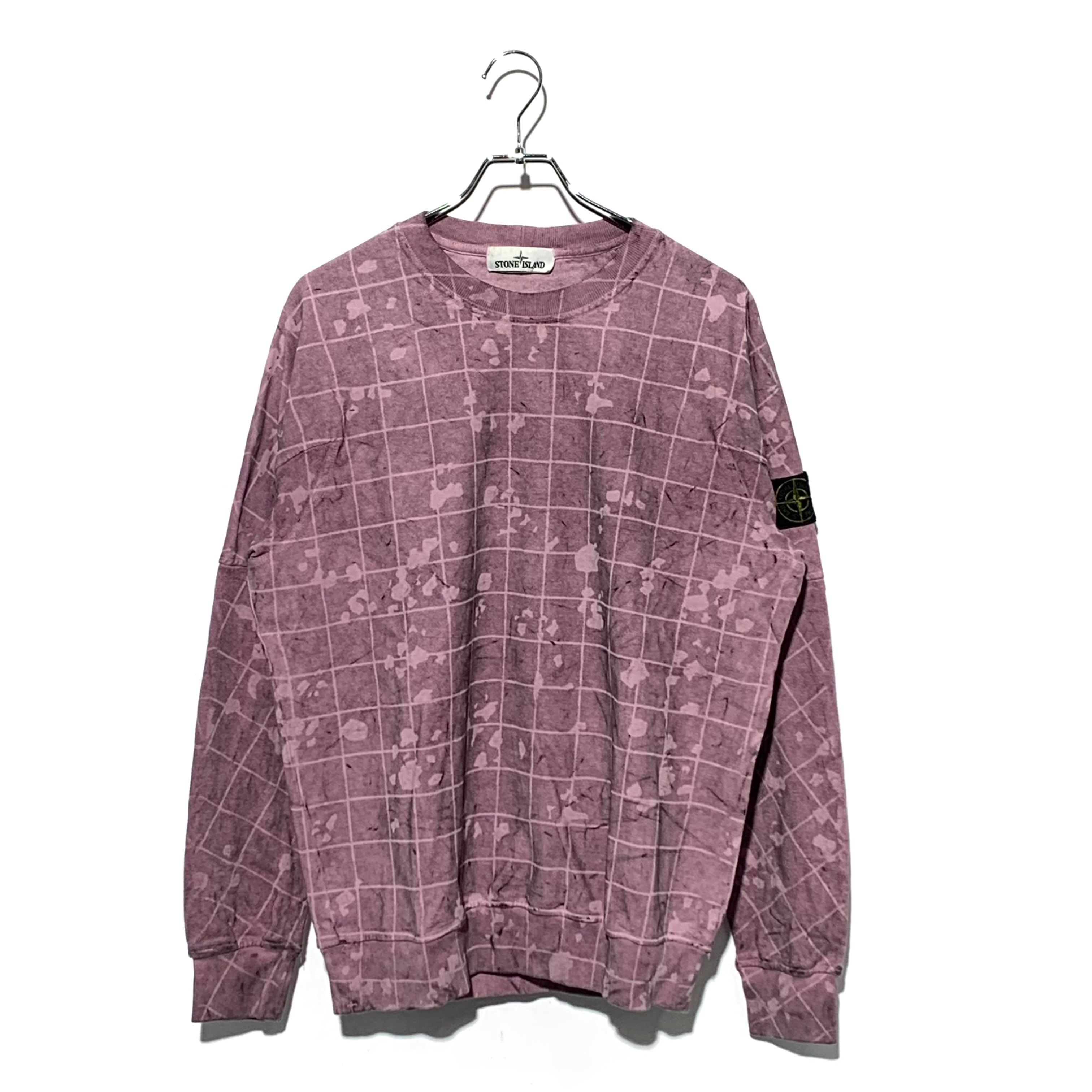 Stone Island Laser Camo Dust Treatment Crewneck Sweatshirt "Pimk"