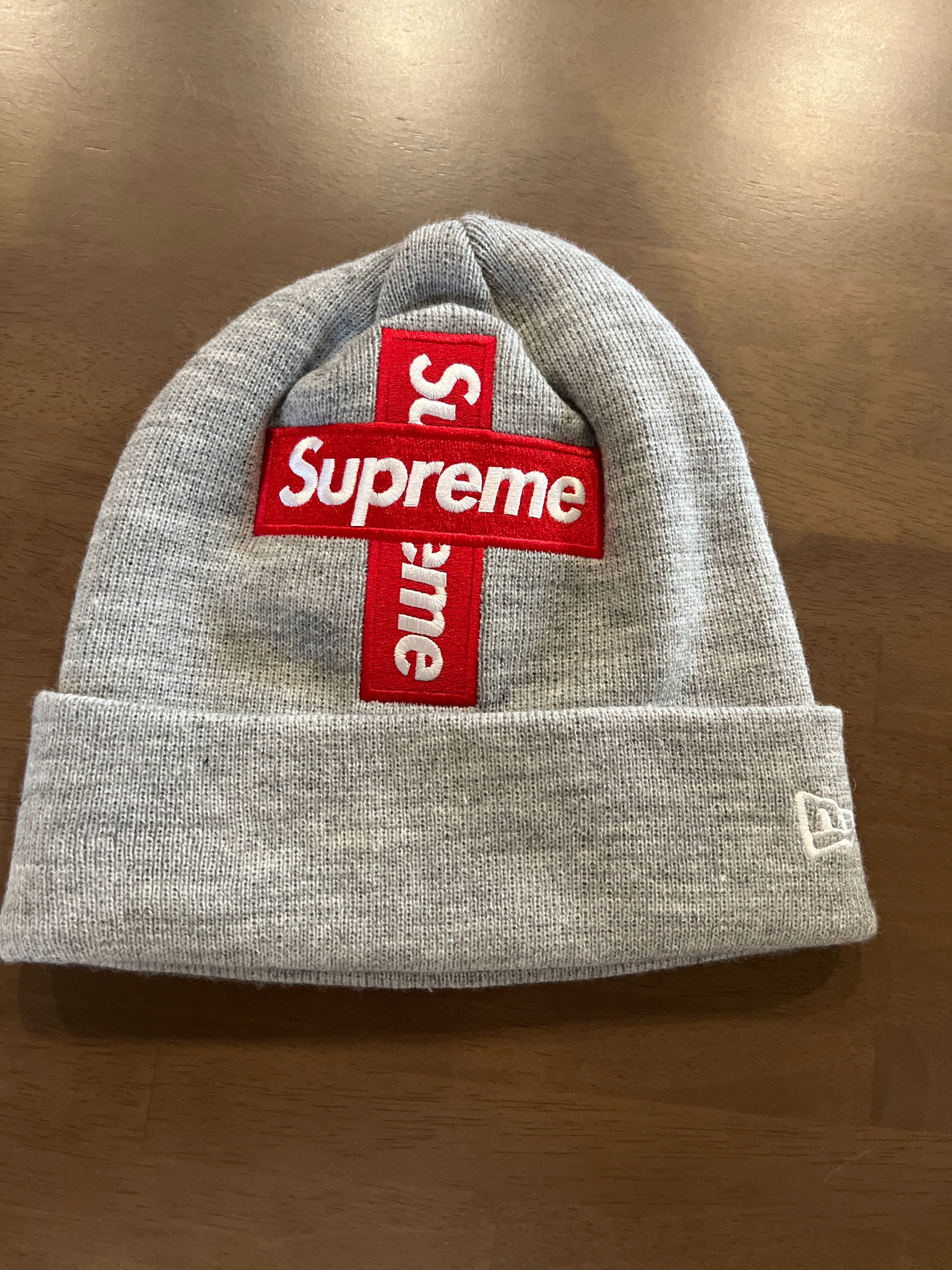 Supreme New Era® Cross Box Logo Beanie "Grey"