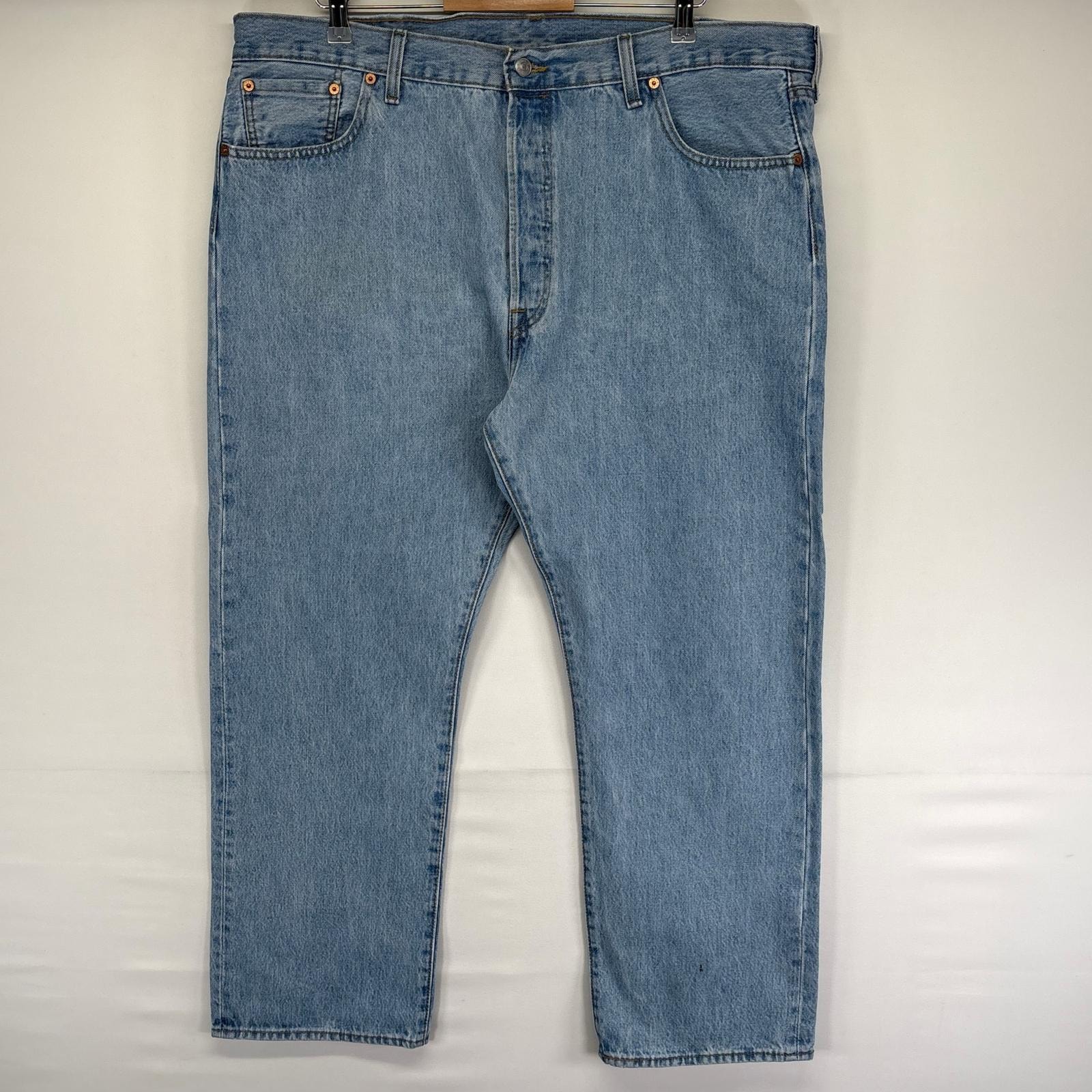 古着 リーバイス Levi's パンツ 501 ストレート ボタンフライ 5ポケット 大きいサイズ ジーパン ジーンズ w42 L30  ブルー系 メンズ