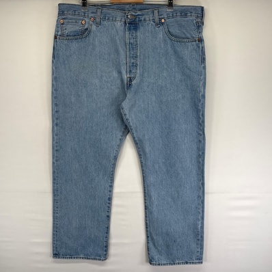 古着 リーバイス Levi's パンツ 501 ストレート ボタンフライ 5ポケット 大きいサイズ ジーパン ジーンズ w42 L30 ブルー系 メンズ