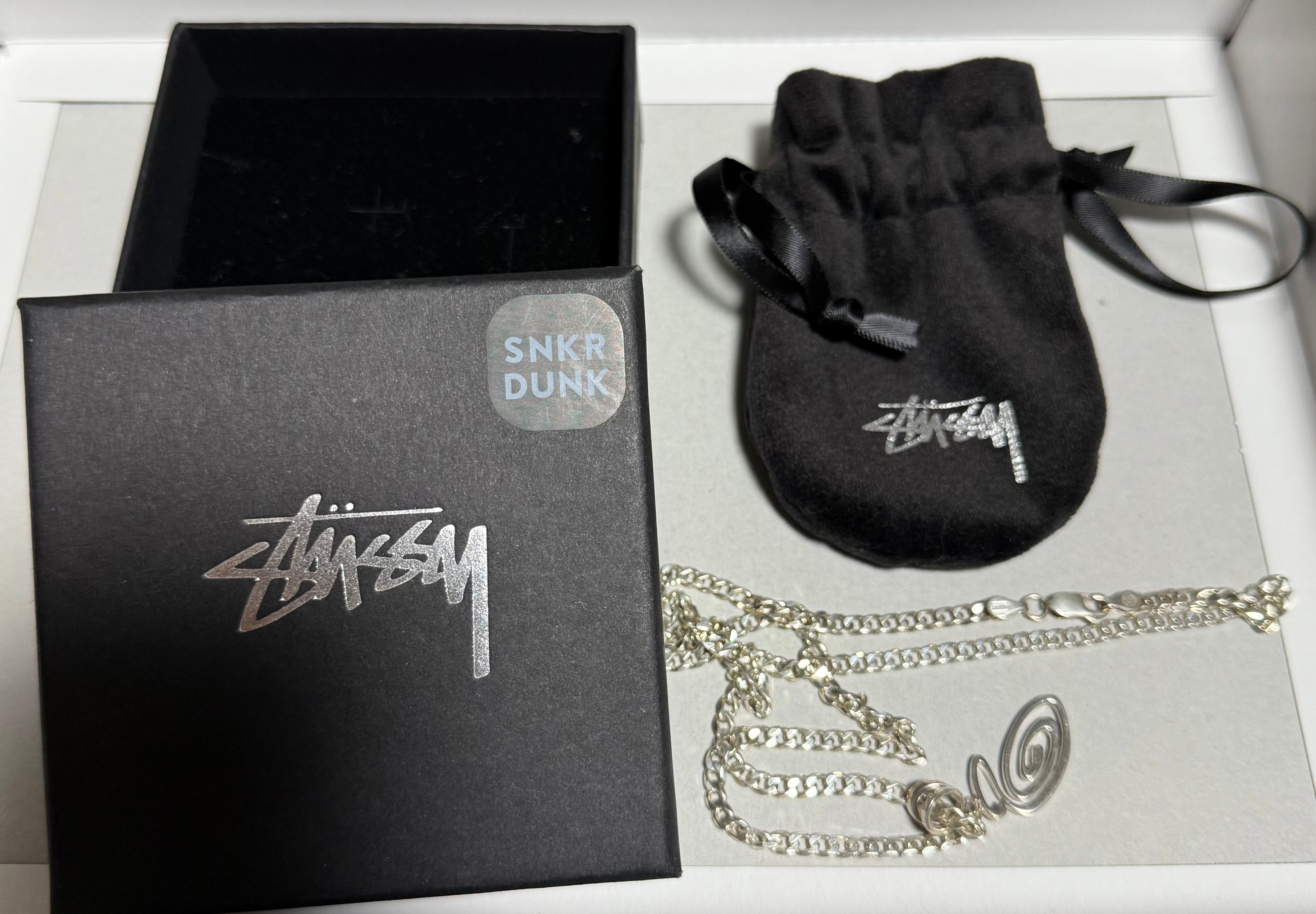 Stussy Spring 24 Jewelry Swirly S Chain Necklace "Sterling Silver"