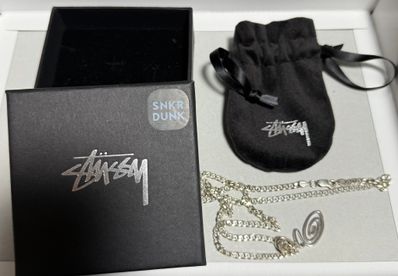 Stussy Spring 24 Jewelry Swirly S Chain Necklace "Sterling Silver"