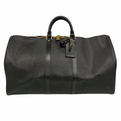 【6ia0438】ルイヴィトン ボストンバッグ エピ キーポル55 M59142 ノワール【中古】メンズ レディース ユニセックス