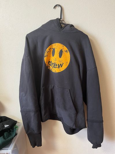 drew house mascot deconstructed hoodie "Faded Black"