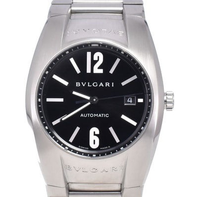 ブルガリ BVLGARI EG40S エルゴン デイト ブラック 自動巻き メンズ 良品 腕時計 Q#148870