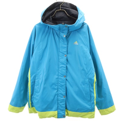 adidas アディダス リバーシブル 中綿ジャケット L ブルー系