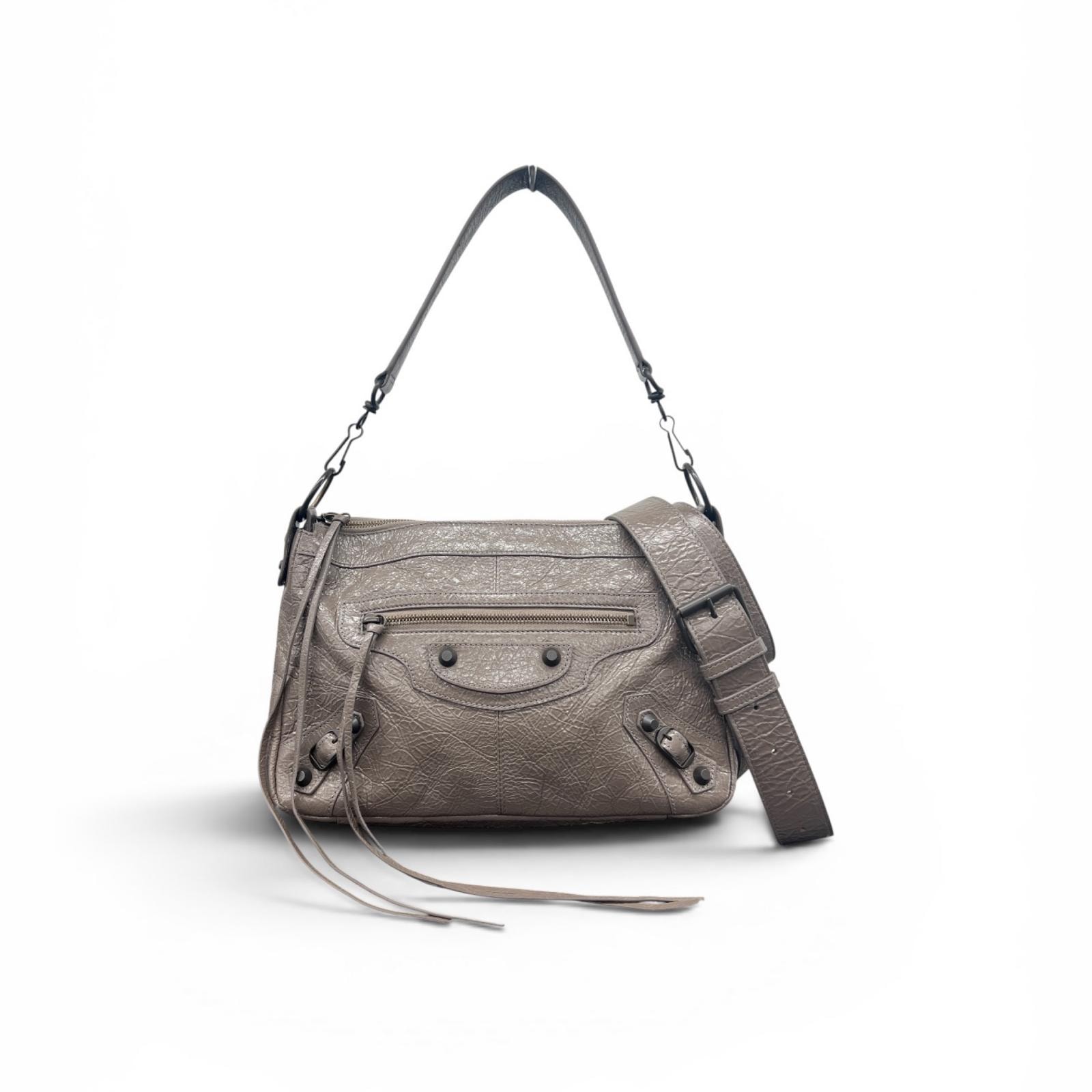 BALENCIAGA 希少 極美品 バレンシアガ Le City Moto small ル シティ モト スモール アリーナラムスキン 2way ハンド ショルダーバッグ 866057 レザー ベージュ クロスボディ Aランク 中古 鑑定済
