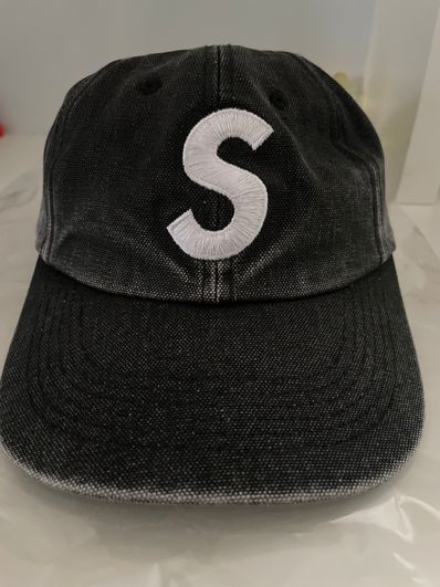Supreme Pigment Canvas S Logo 6-Panel "Black"