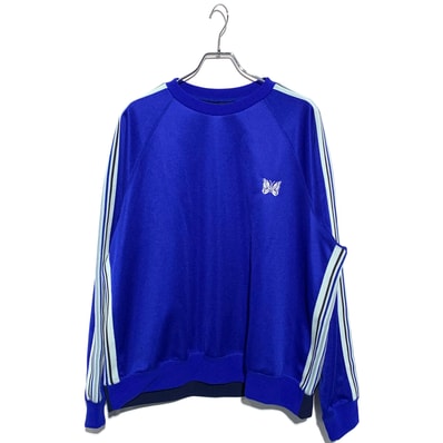 BEAMS JAPAN x NEEDLES 2Tone Jersey Track Crew Neck Shirt "Blue"