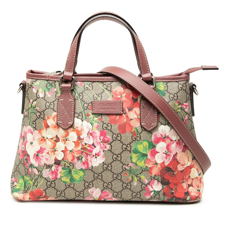 グッチ GGブルームス ショルダーバッグ ハンドバッグ 2WAY 429019 ベージュ ピンク PVC レザー レディース GUCCI 【中古】