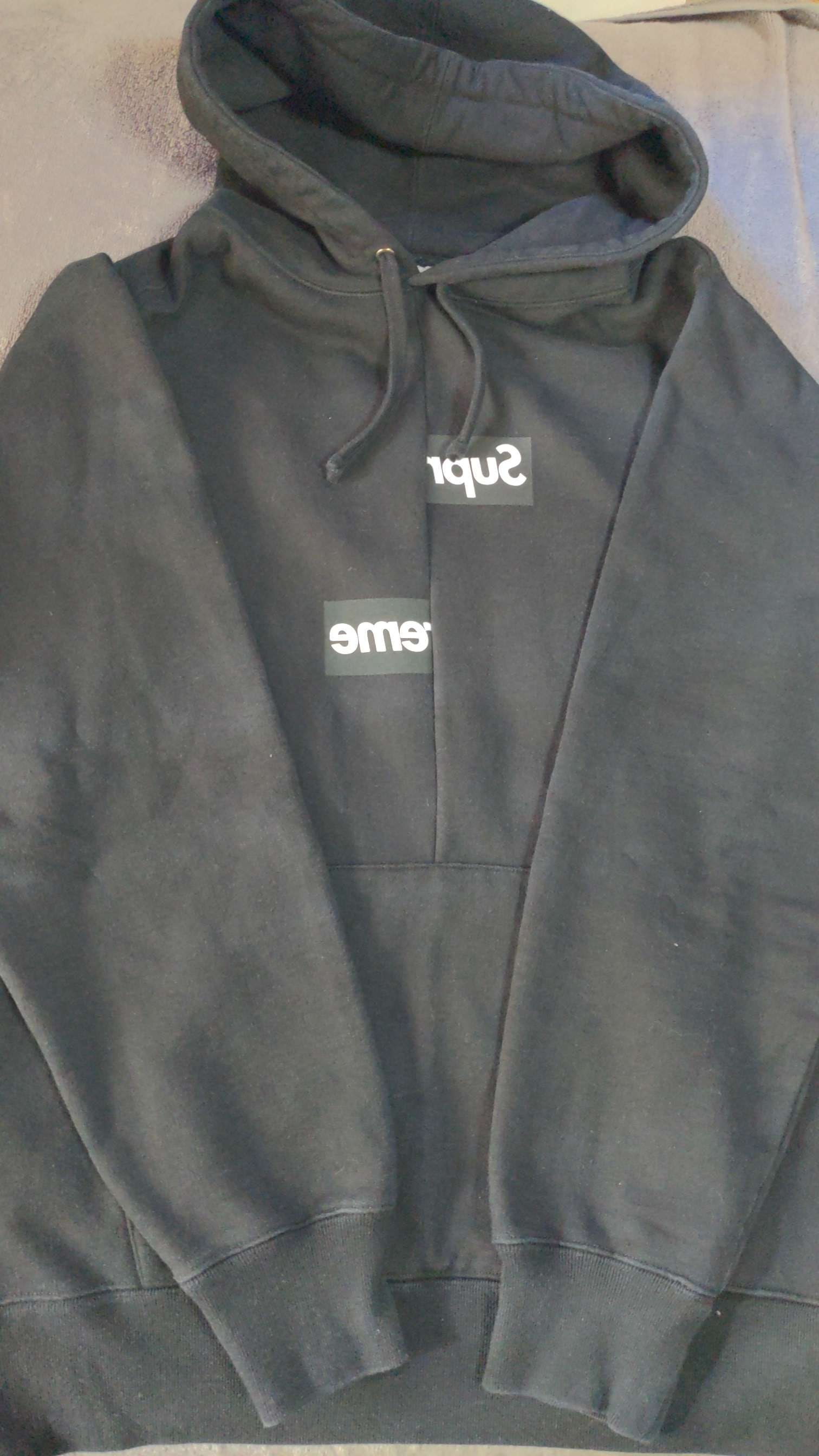 Supreme / Comme des Garçons SHIRT® Split Box Logo Hooded Sweatshirt "Black"