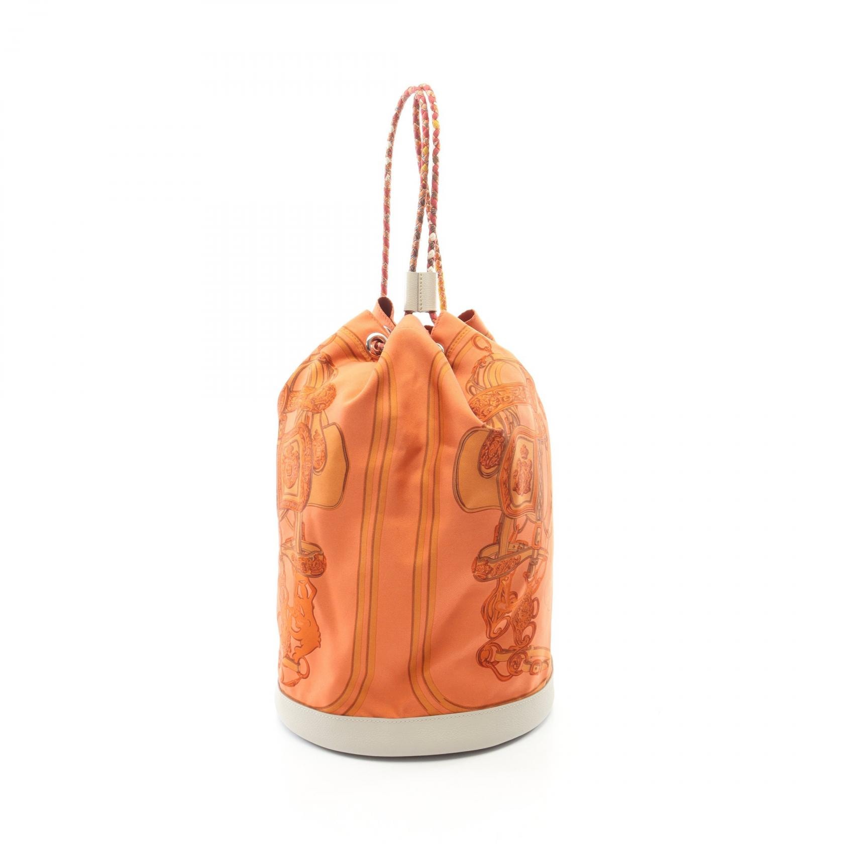 エルメス HERMES ソワクール22 BRIDES de GALA ショルダーバッグ バッグ シルク エバーカラー シルク オレンジ □Q刻印(2013年製造) レディース オレンジ系 / マルチカラー 【中古】