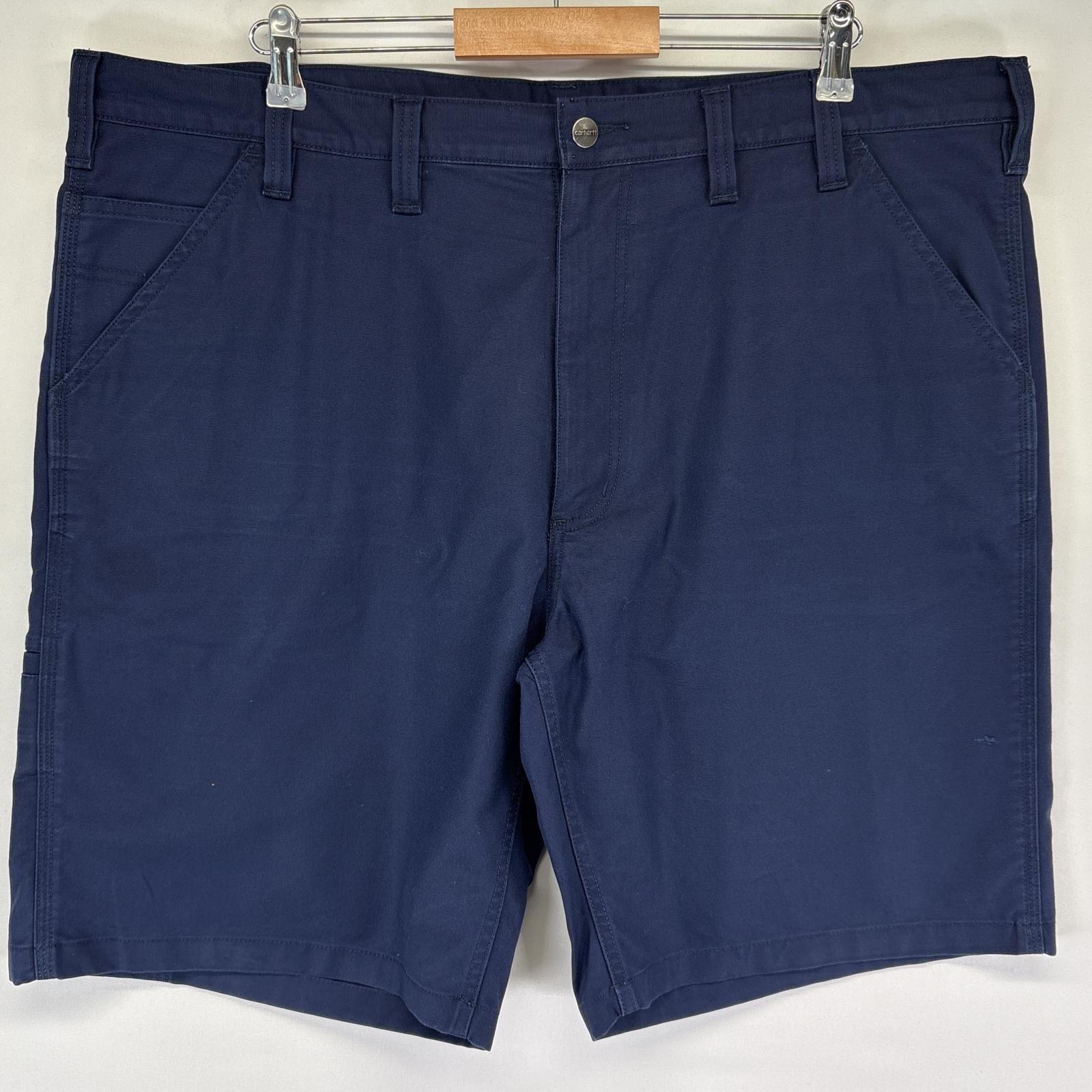 古着 カーハート Carhartt ショートパンツ ダック 半ズボン ハーフパンツ 短パン 大きいサイズ ワーク ワンポイント w44 ネイビー メンズ