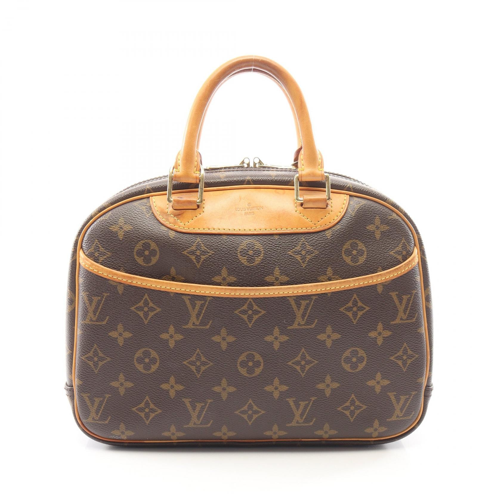 ルイ・ヴィトン LOUIS VUITTON トゥルーヴィル モノグラム ハンドバッグ バッグ PVCコーティングキャンバス レザー レディース ブラウン系 M42228 【中古】