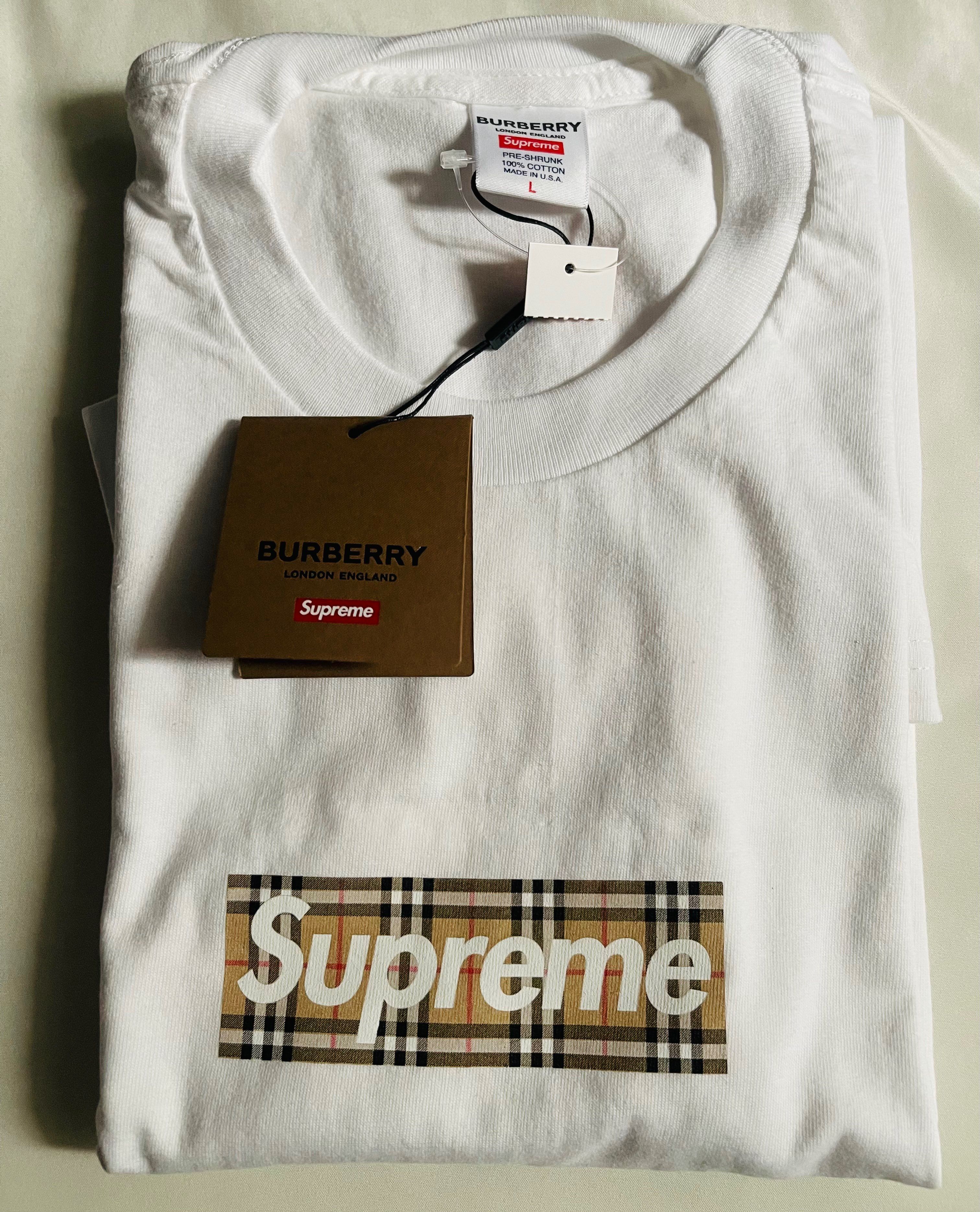 Supreme / Burberry Box Logo Tee "White"