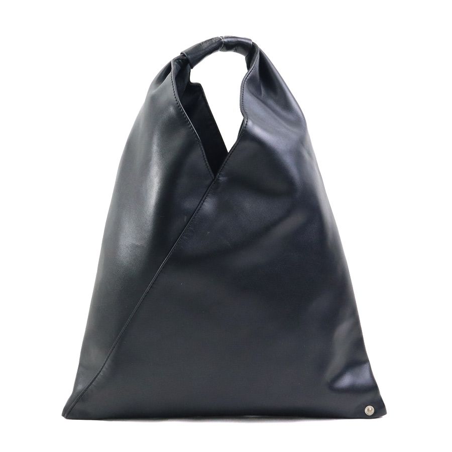 エムエムシックス MM6 ハンドバッグ ミニ ジャパニーズ レザー ブラック レディース【中古】 h31382a