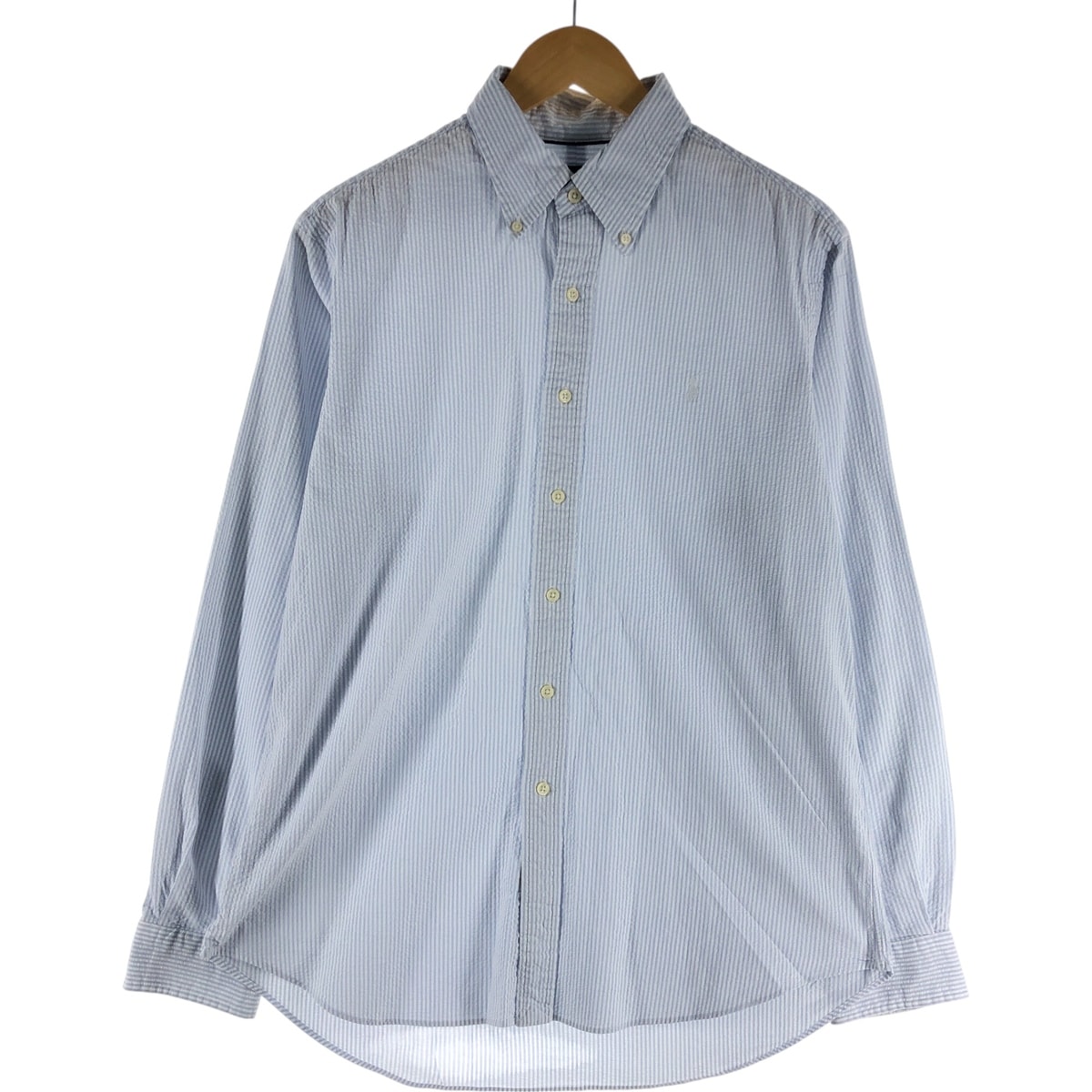 古着 ラルフローレン Ralph Lauren PERFORMANCE 長袖 ボタンダウンストライプシャツ メンズL相当/eaa537183