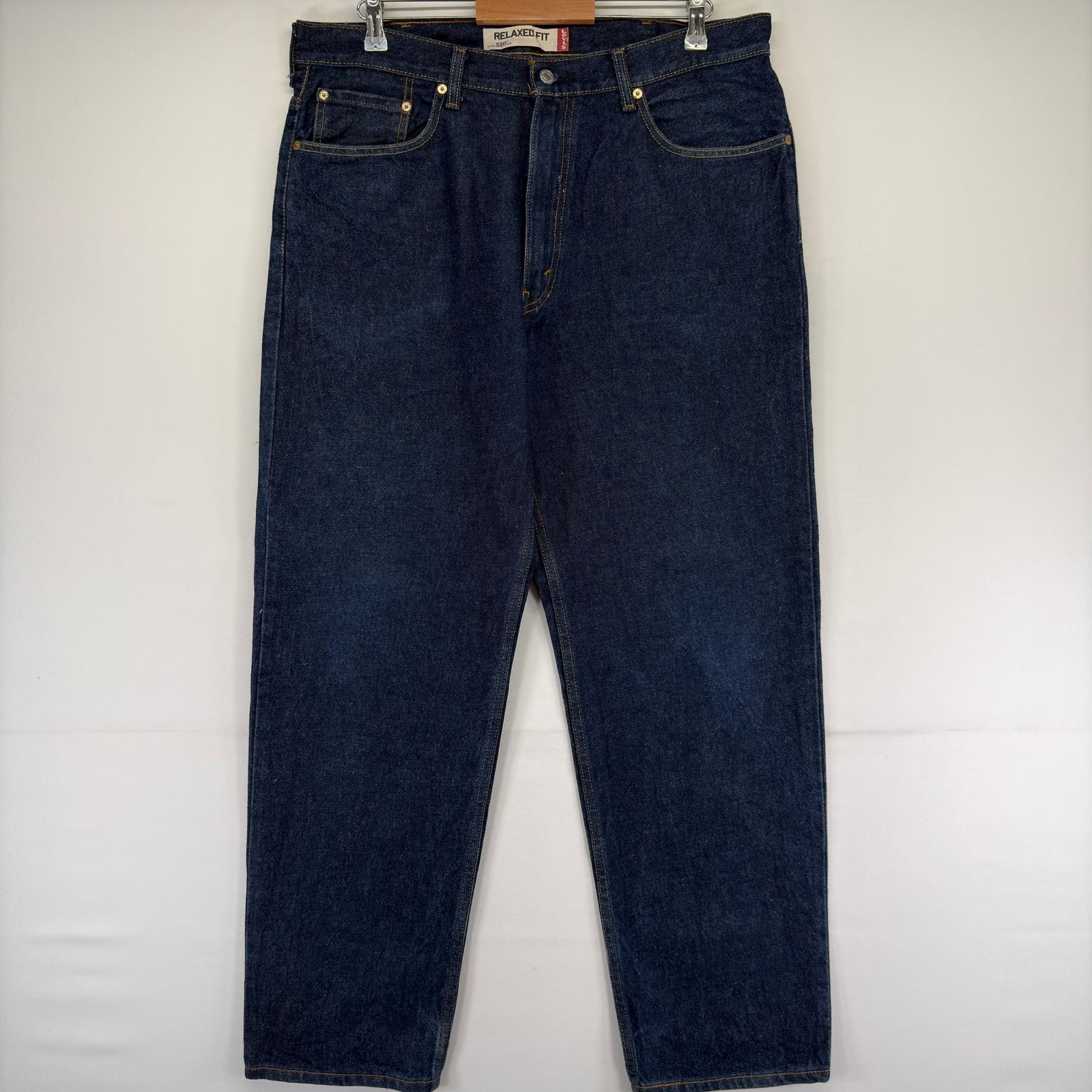 古着 リーバイス Levi's デニム パンツ 550 テーパード バギー ジップフライ 5ポケットジーパン w38 L32  ブルー メンズ