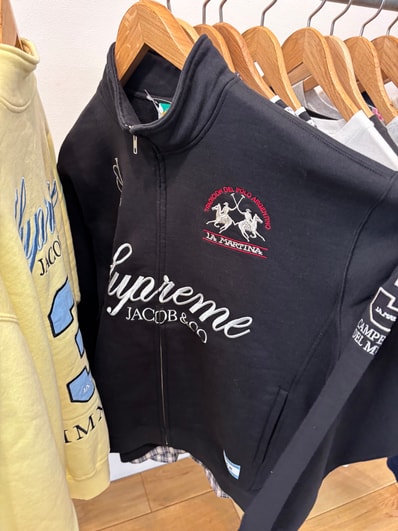 Supreme x La Martina Zip Up Sweatshirt "Black"