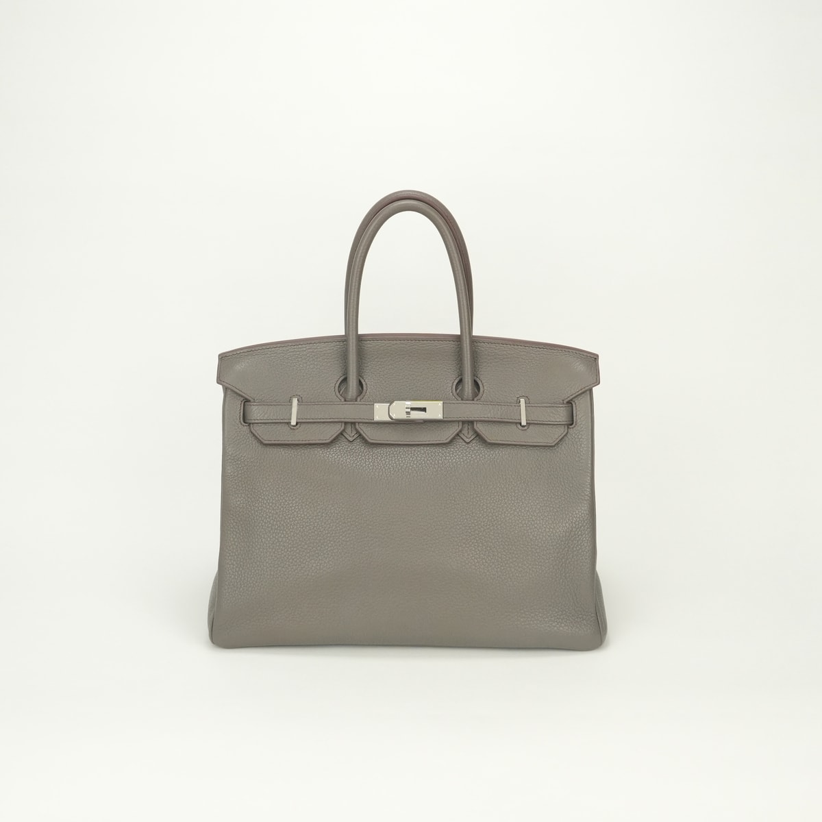 エルメス HERMES バーキン35 バッグ トートバッグ トリヨンクレマンス エタン Etain グレー Gray シルバー金具 ハンドバッグ