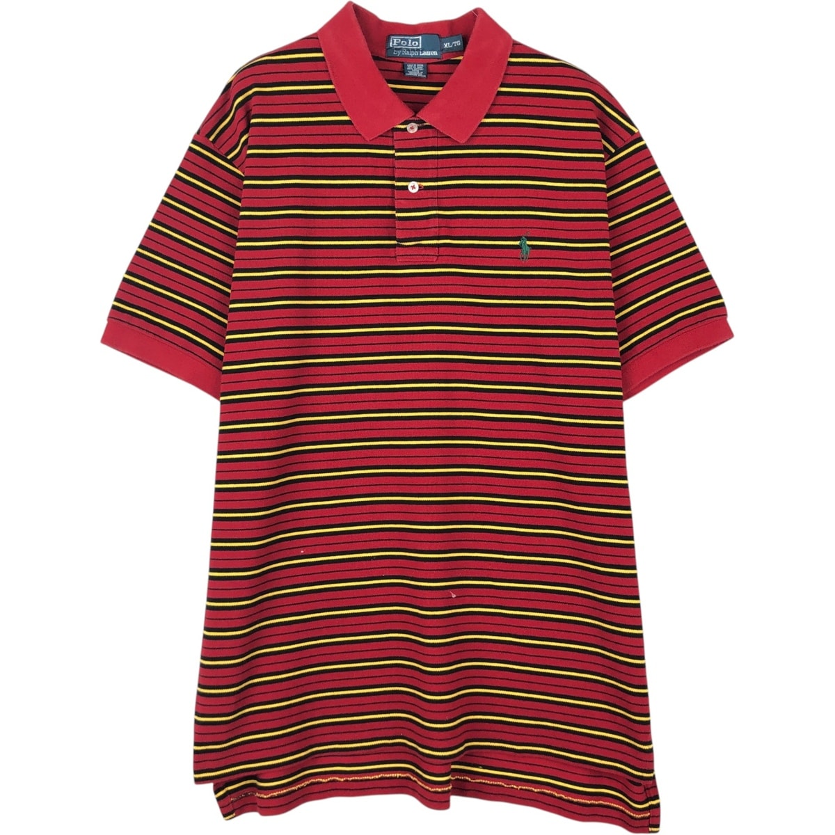 古着 ラルフローレン Ralph Lauren POLO by Ralph Lauren マルチボーダー 半袖 ボーダー ポロシャツ メンズXL相当/eaa623928
