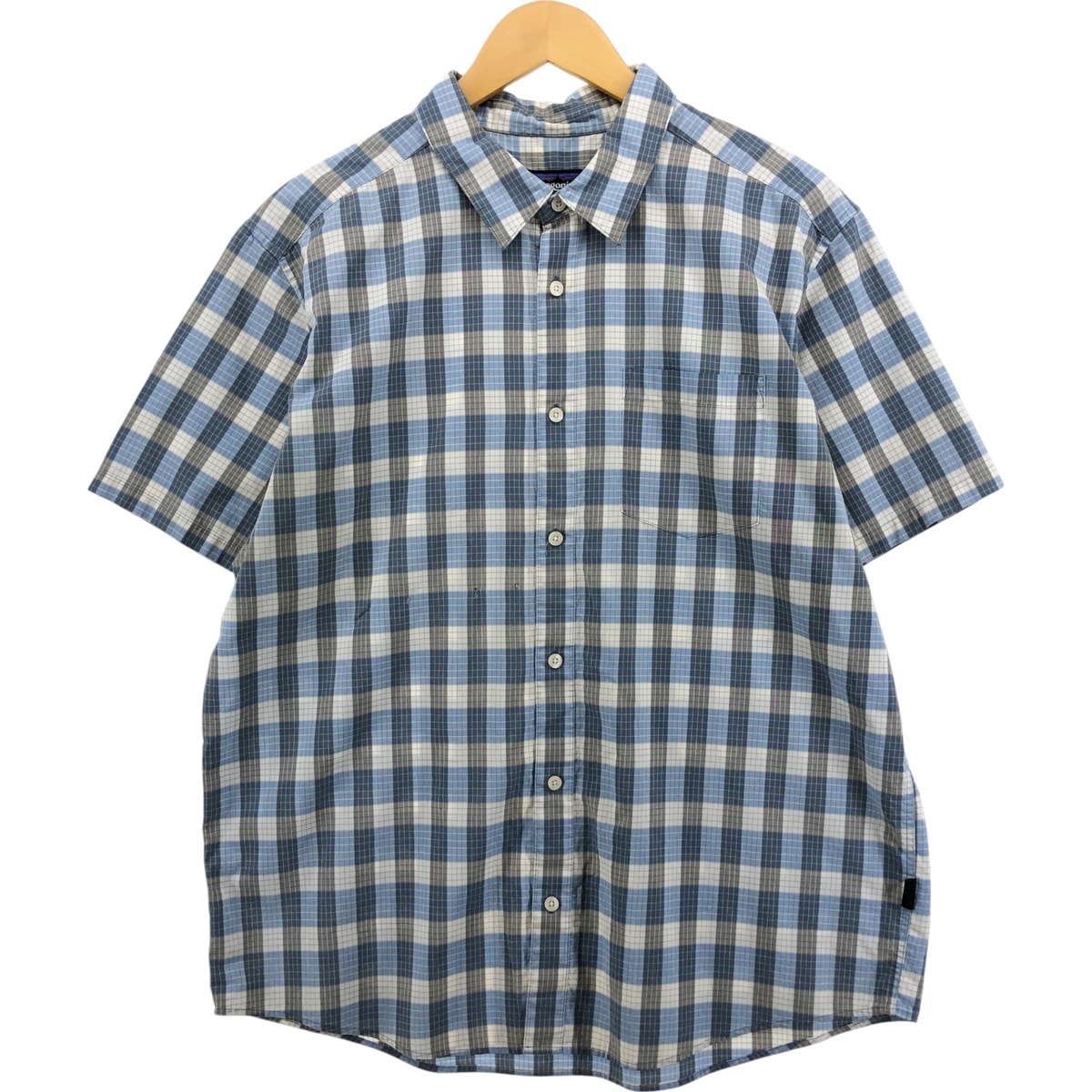 古着 パタゴニア Patagonia Fezzman Shirt フェズマンシャツ 53962SP11 半袖 コットン チェックシャツ メンズL相当/eaa565882