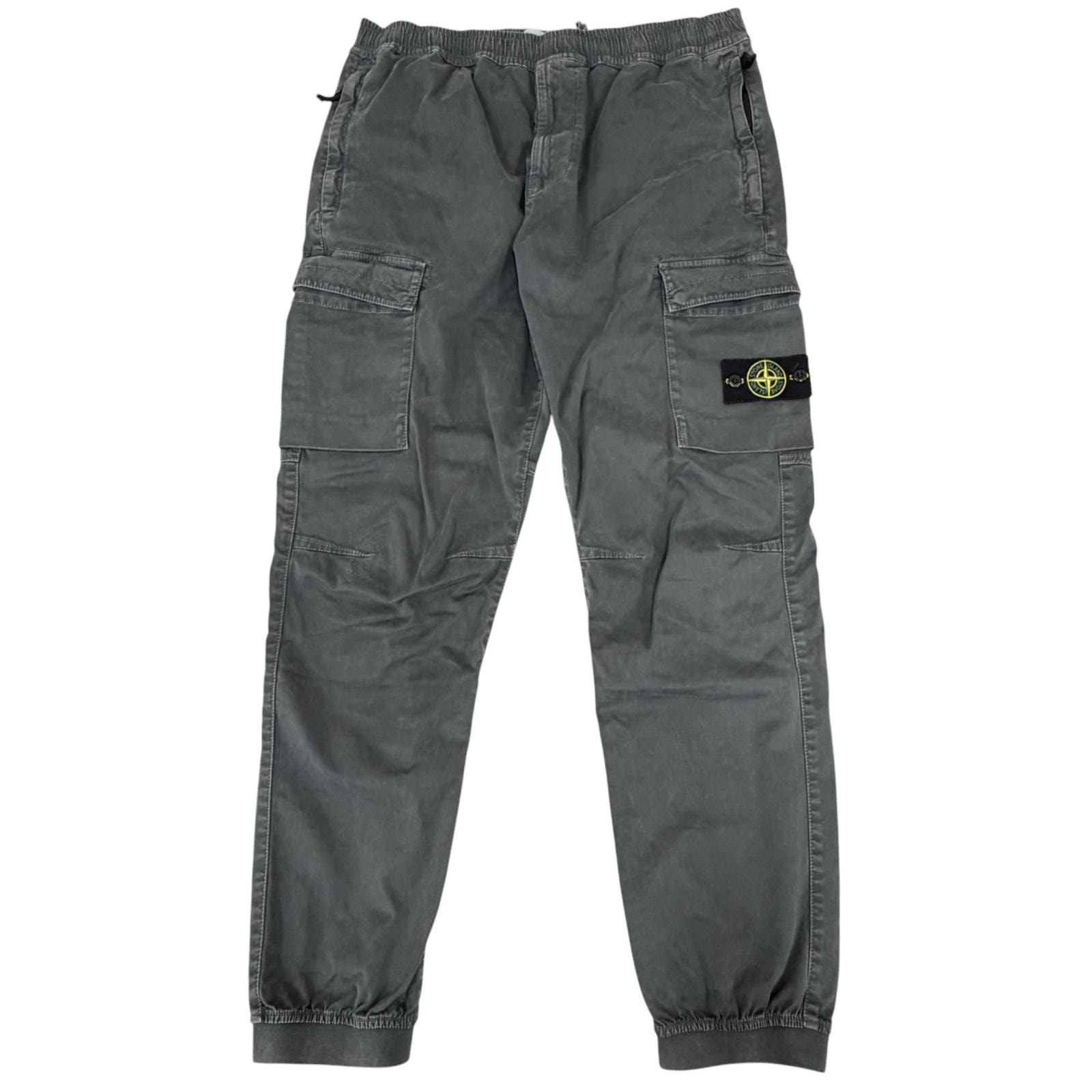 Stone Island Compass Patch Logo Cargo Trousers "Grey"