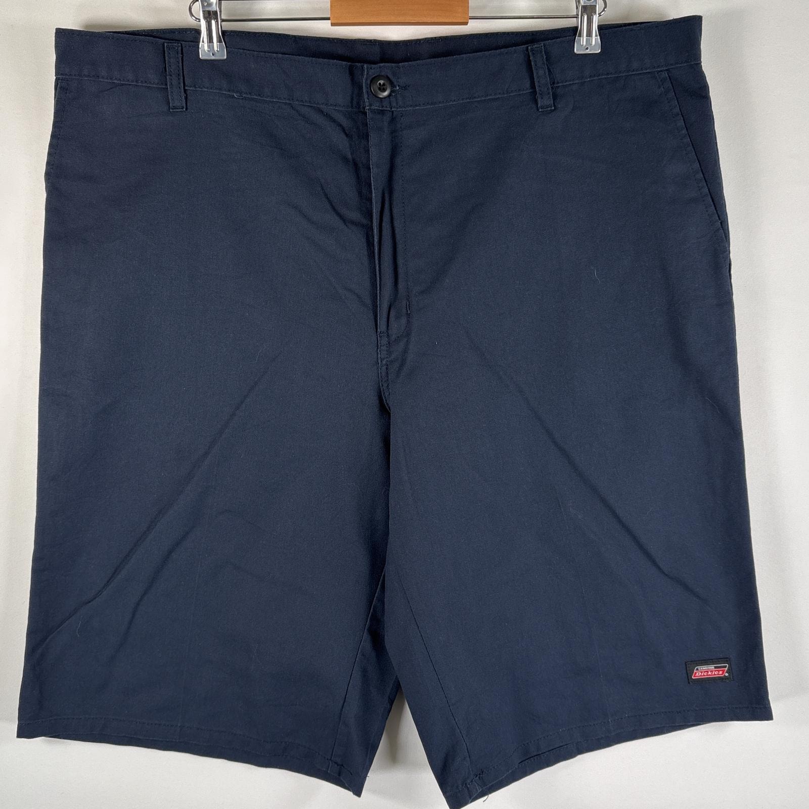 古着 ディッキーズ Dickies ショートパンツ ハーフパンツ ワークパンツ サイドポケット ワンポイントロゴ刺繍 大きいサイズ ネイビー メンズ