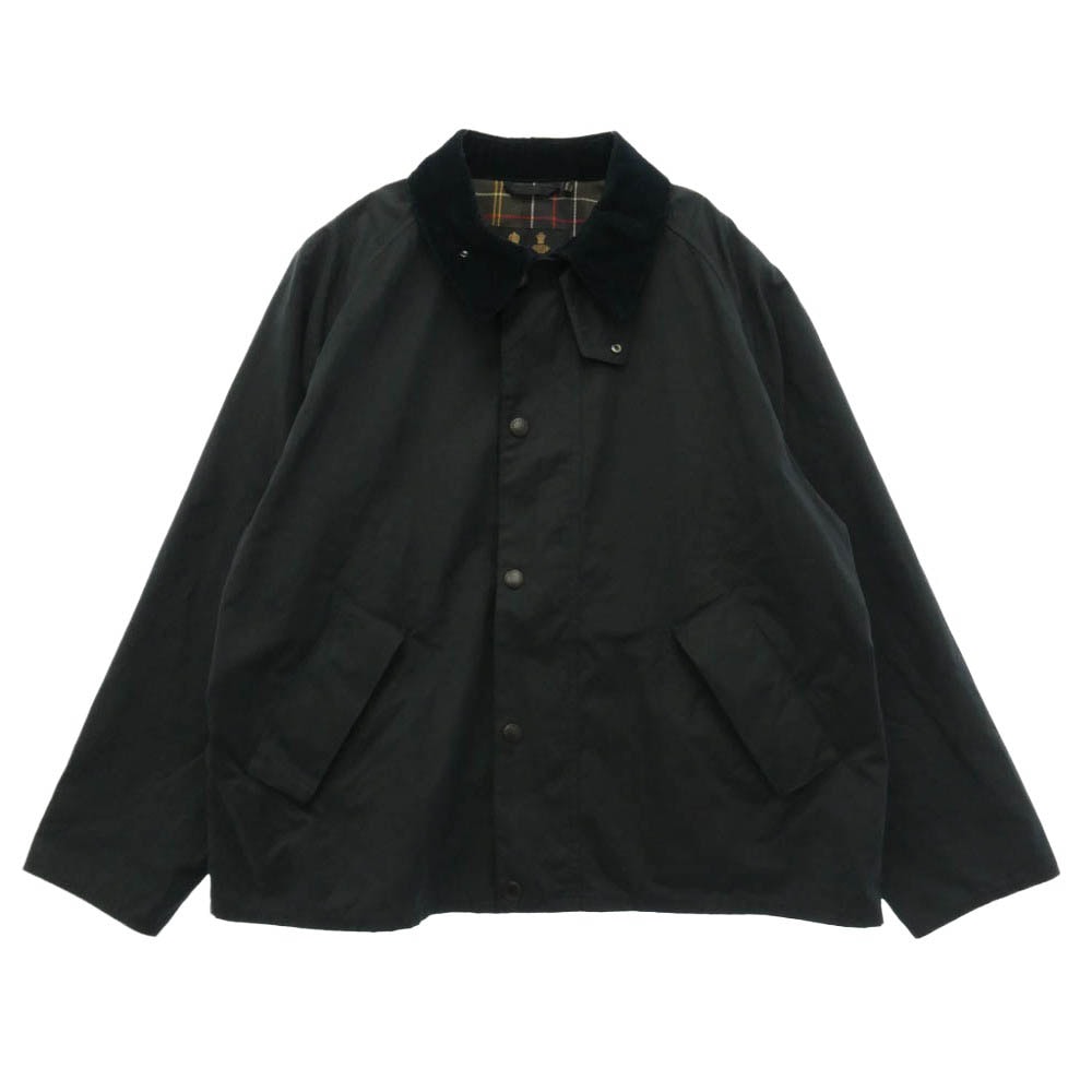 Barbour バブアー 23SS 231MCA0931 TRANSPORT PEACH SKIN ピーチスキン ノンワックス トランスポート ジャケット ブラック系 42【中古】