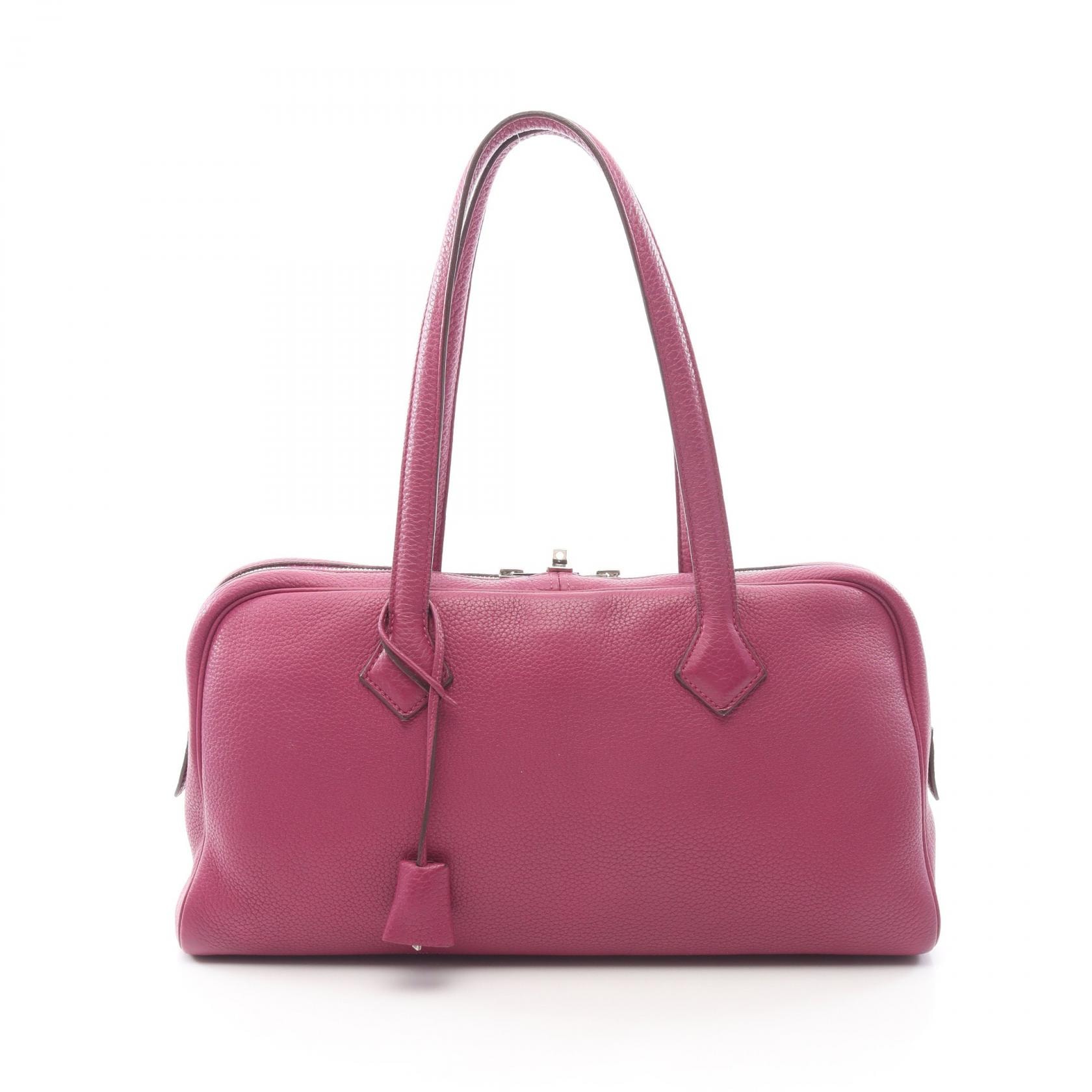 エルメス HERMES ヴィクトリア エラン38 ハンドバッグ バッグ レザー トリヨンクレマンス トリヨンクレマンス トスカ □P刻印(2012年製造) レディース ピンク系 【中古】