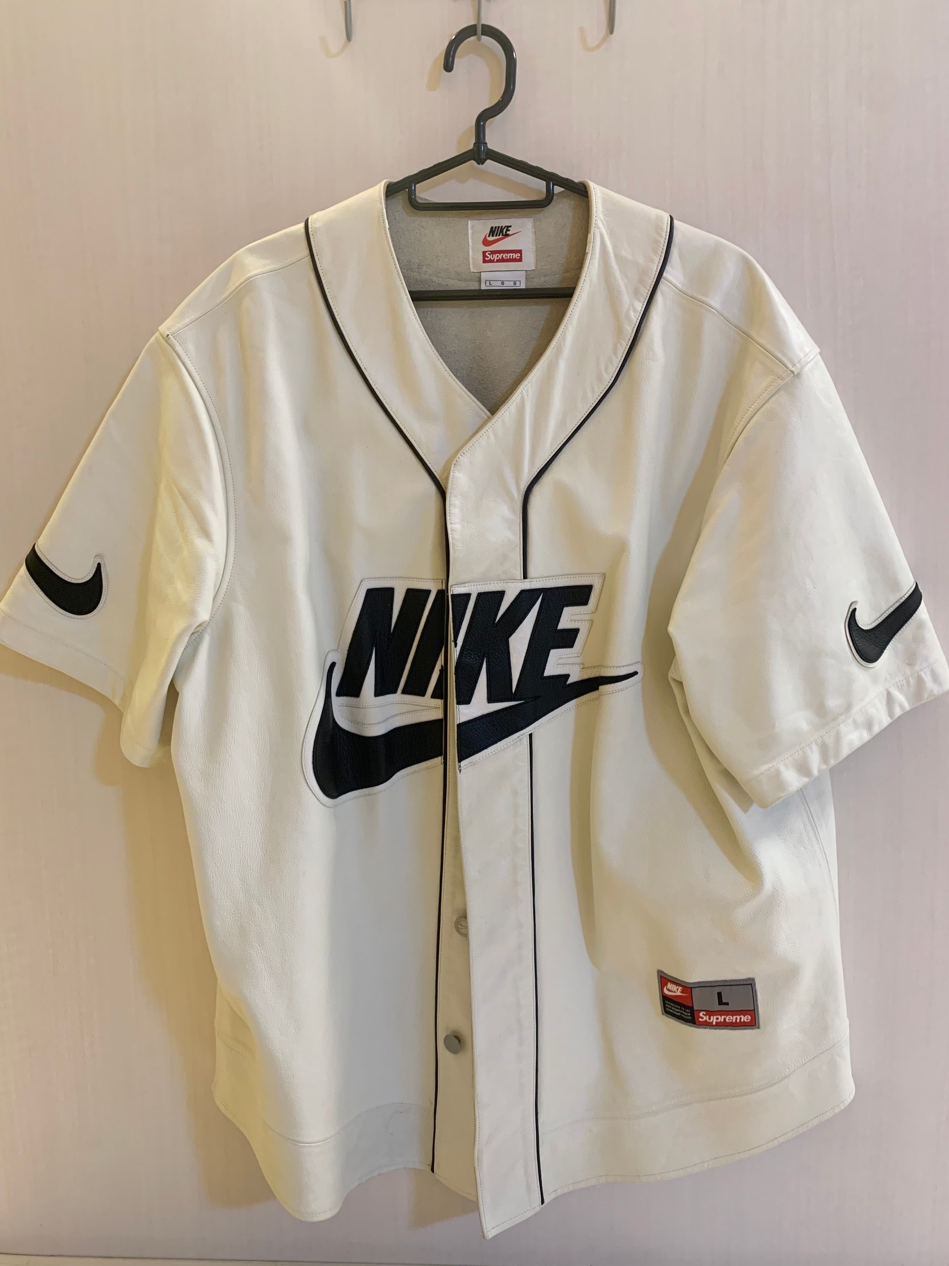 Supreme / Nike® Leather Baseball Jersey 