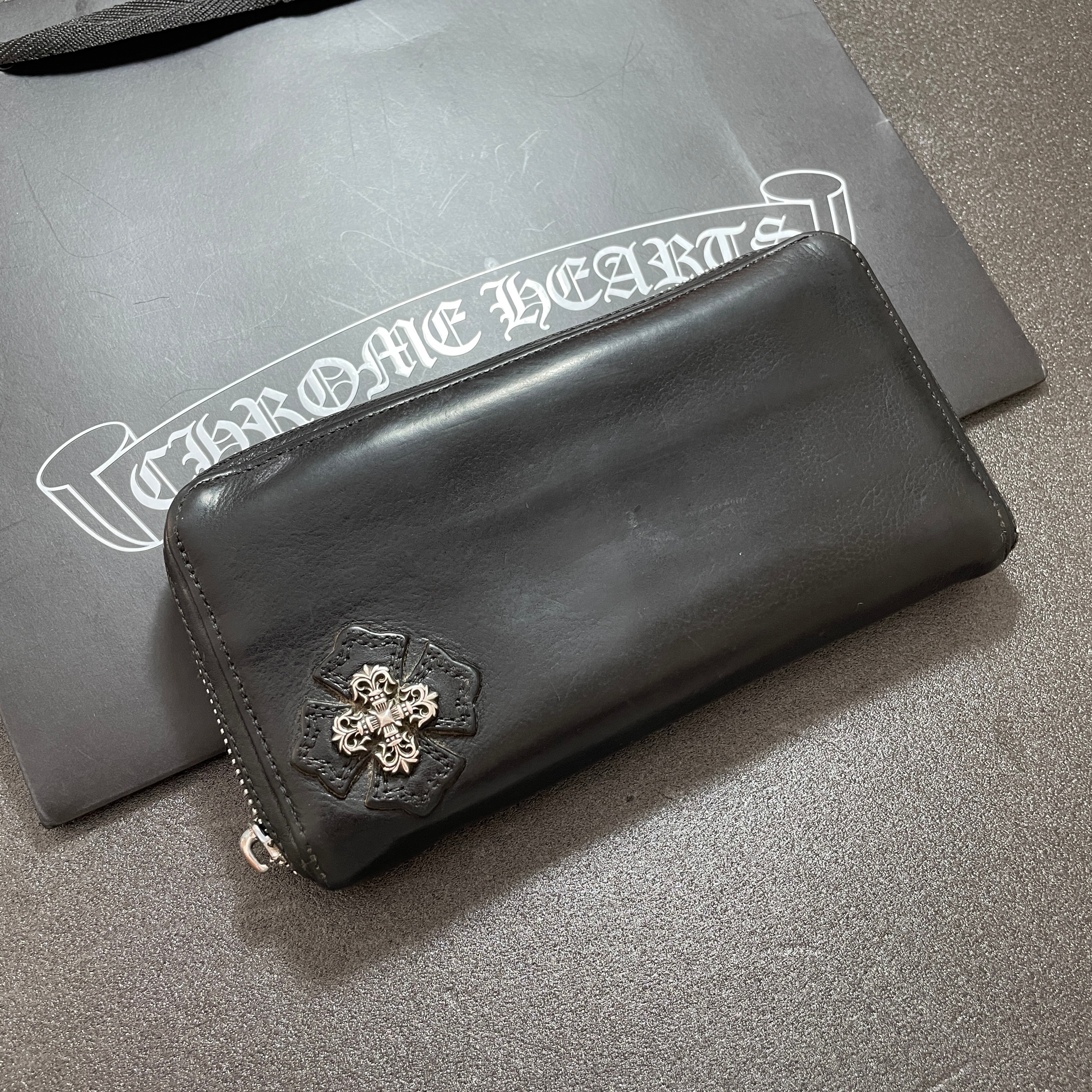 Chrome Hearts Rectangular Full Zip Filigree Plus Wallet "Black"