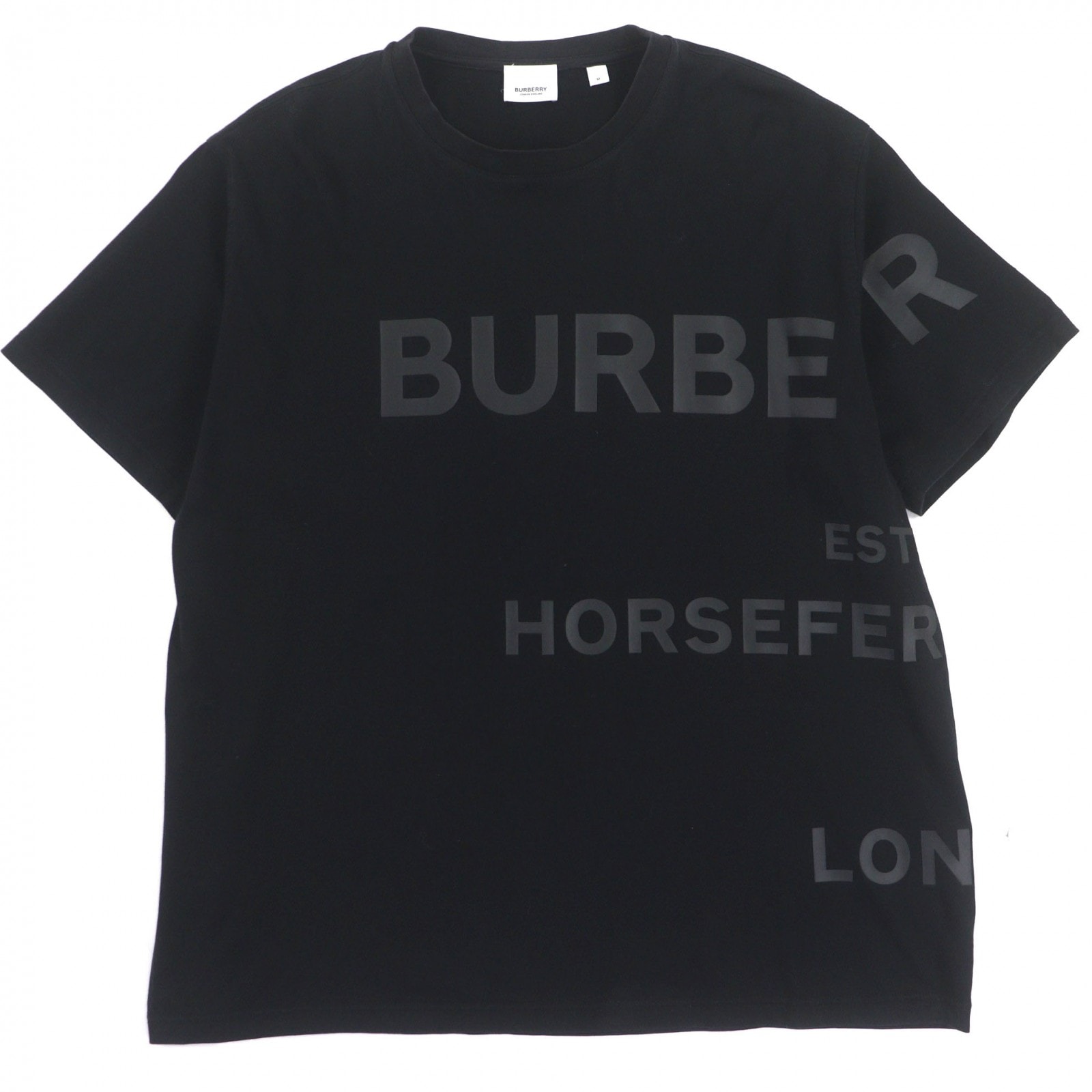 美品 バーバリー 半袖Tシャツ ブラック メンズ M 8032299