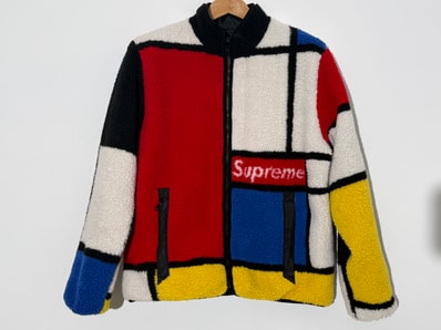 Supreme Reversible Colorblocked Fleece Jacket "Black"