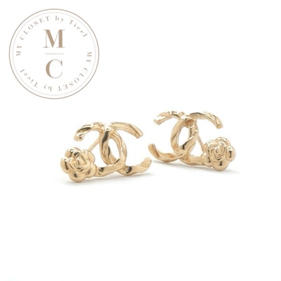 シャネル CHANEL ピアス イヤリング ゴールド ココマーク カメリア