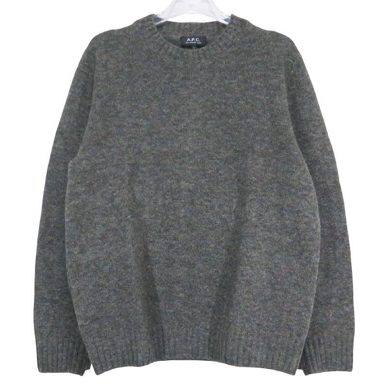 A.P.C. アーペーセー CREWNECK KNIT 24226-1-87031 クルーネック ニット トップス セーター グレー サイズL