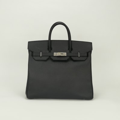 エルメス HERMES オータクロア32 オータクロア 32 バッグ トートバッグ エプソン ノワール Noir ブラック Black 黒 シルバー金具 ヴォーエプソン