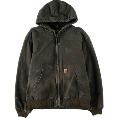 古着 00年代 カーハート Carhartt アクティブジャケット 中綿入り ダックフルジップパーカー メンズL相当/eaa645758